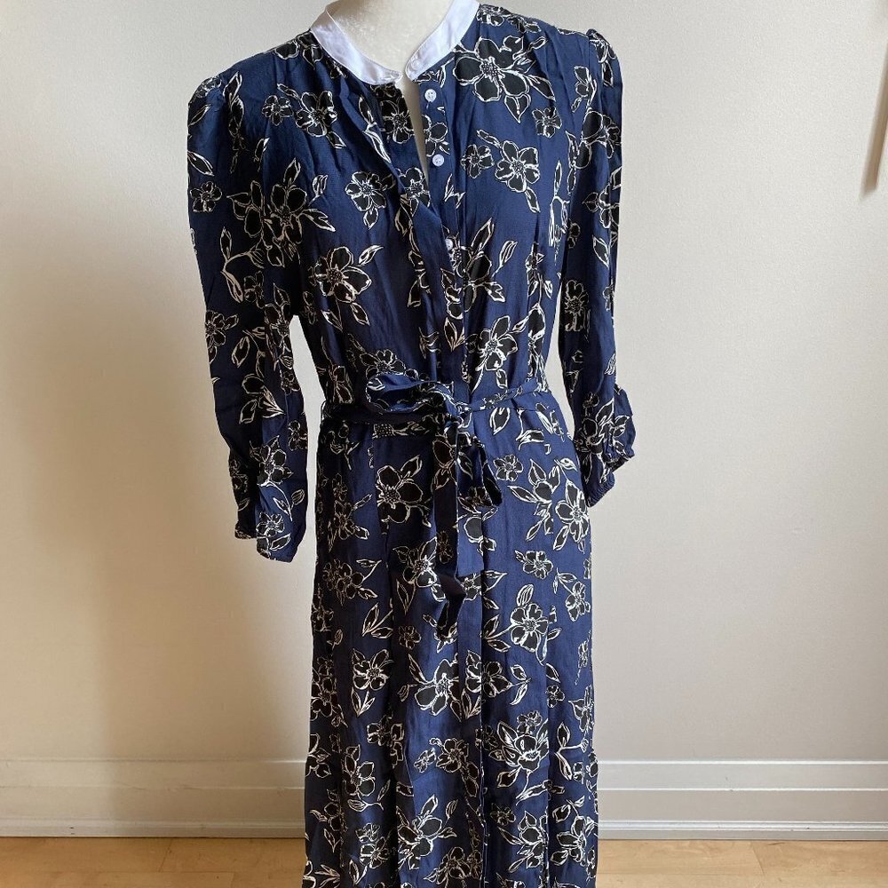 JUDITH & Charles Women Belted Floral Print Dress BNWOT Button Down